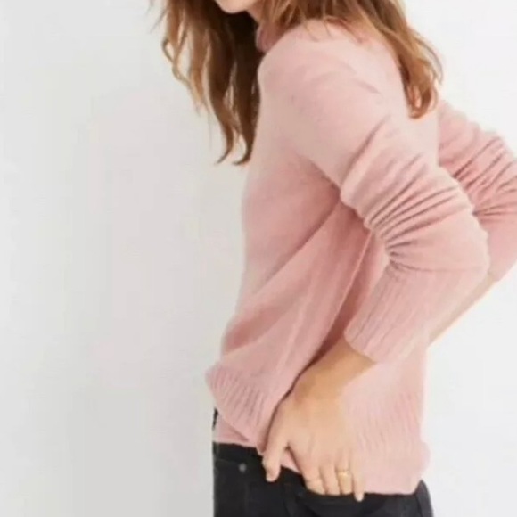 XS 🔖 MADEWELL Inland Turtleneck Sweater NWT Pink Rose - Picture 3 of 11